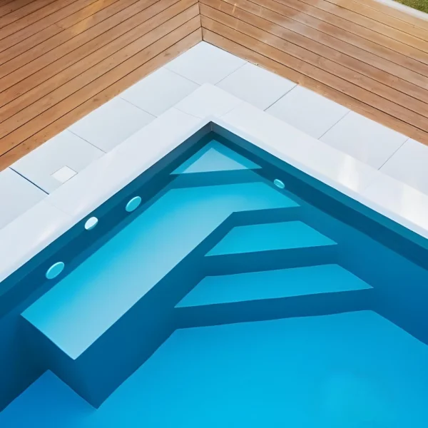 Bazen Easypool PLUS sa kutnim stepenicama i klupom